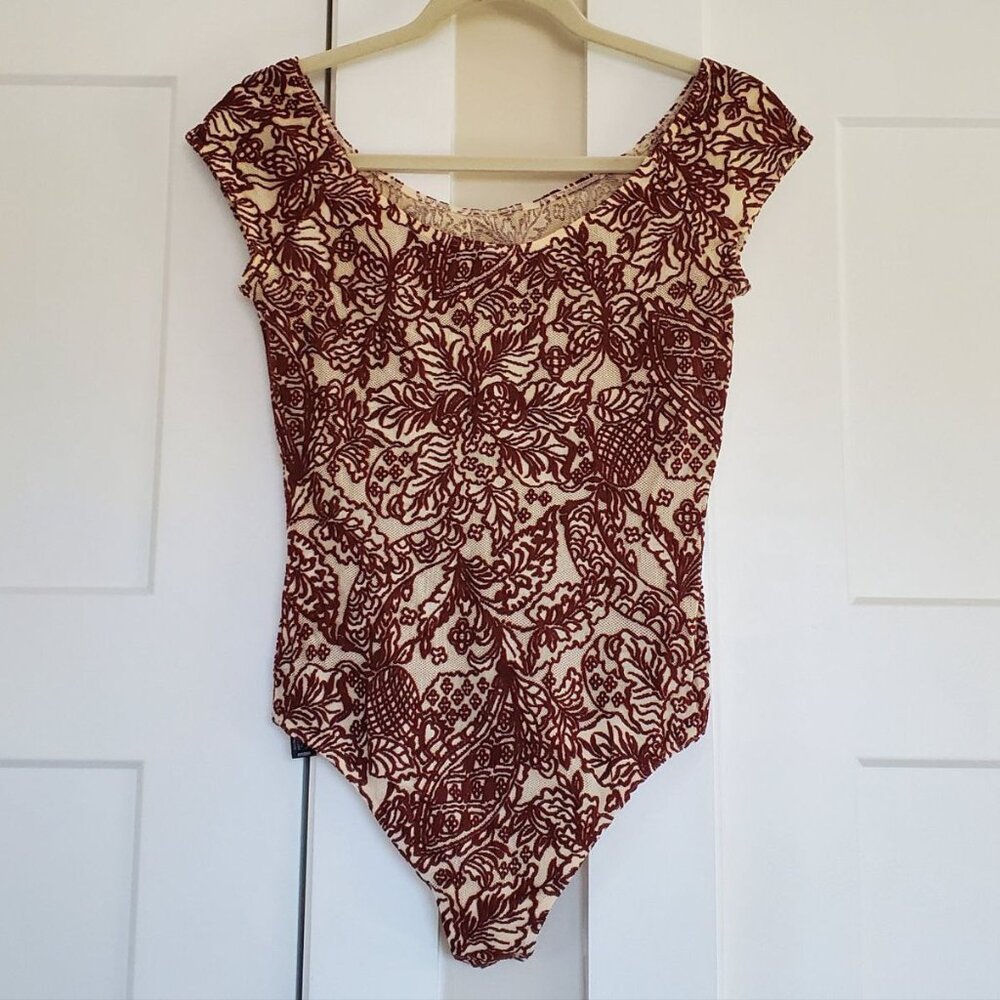 Wolford Lace Embroidered Lace Lingerie Bodysuit. Size M